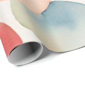 穏やかな水彩ドット ラッピングペーパー (ロールコーナー)