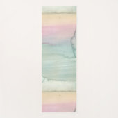 穏やかな水彩洗浄抽象芸術サンライズ ヨガマット (正面)