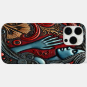 穏やかな水生シーンのアーティスティックな描写 Case-Mate iPhoneケース (裏面 (横))