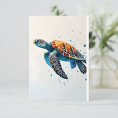 穏やかな水祝海ウミガメ サンキューカード (スタンド正面)