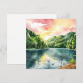 穏やかな水色マウンテンリバーサンライズ (正面/裏面)