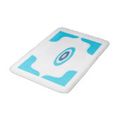  穏やかな水辺のボーダー バス マット (アングル)