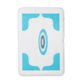  穏やかな水辺のボーダー バス マット (正面縦)