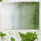 穏やかな水辺の風景 キッチンタオル (折り畳み)