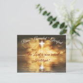 穏やかな水面に映る十字架、キリストは復活した カード (スタンド正面)