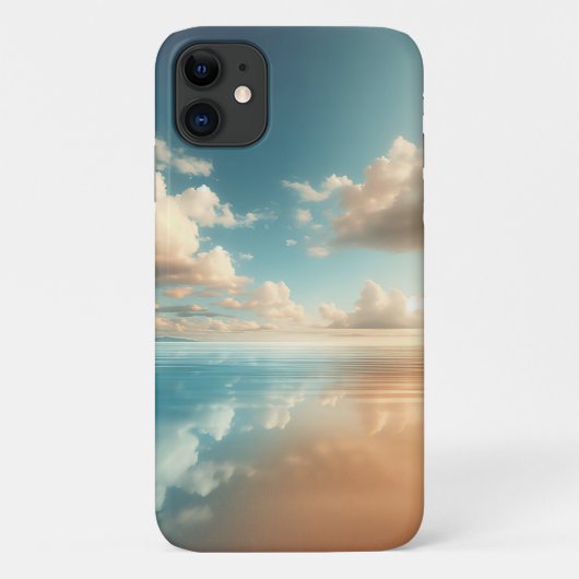 穏やかな水面に映る空の美景 - 夢のようなブルー Case-Mate iPhoneケース (裏面)