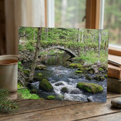 穏やかな水：グリーソン秋ロードブリッジ ポストカード