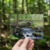 穏やかな水：グリーソン秋ロードブリッジ ポストカード