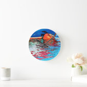 穏やかな水 ラウンド壁時計 (ホーム)