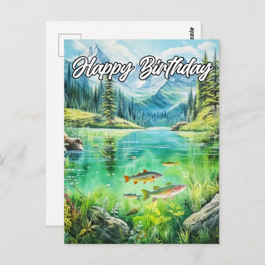 穏やかな池の太陽の日 ポストカード (正面/裏面)