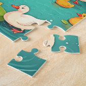 穏やかな池の子供たち ジグソーパズル (側面)