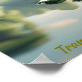 穏やかな池の生活：リリーパッド上のカエル ポスター (角)