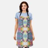 穏やかな池を優雅に横切る白鳥 エプロン (着用した状態)