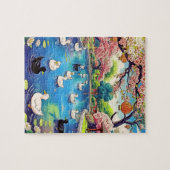 穏やかな池 ジグソーパズル (横)