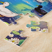 穏やかな池 ジグソーパズル (側面)