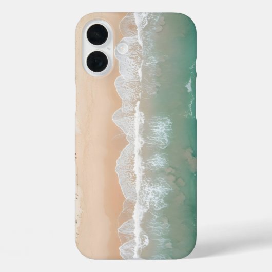 穏やかな波が軽い砂のビーチを満たす Case-Mate iPhoneケース (裏面)
