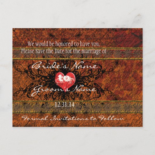 穏やかな波の下のセピア古い時間バラ 案内ポストカード (裏面)