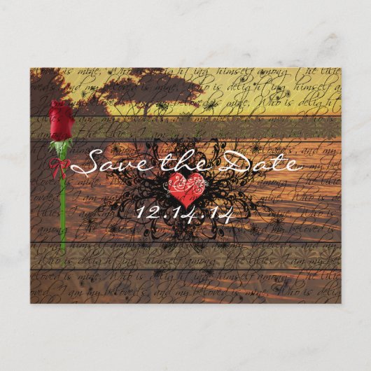 穏やかな波の下のセピア古い時間バラ 案内ポストカード (正面)