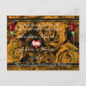 穏やかな波の下のセピア古い時間バラ 案内ポストカード (裏面)