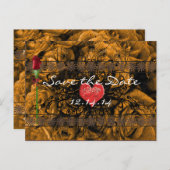 穏やかな波の下のセピア古い時間バラ 案内ポストカード (正面/裏面)