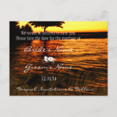 穏やかな波の下のセピア古い時間バラ 案内ポストカード (裏面)