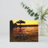 穏やかな波の下のセピア古い時間バラ 案内ポストカード (スタンド正面)