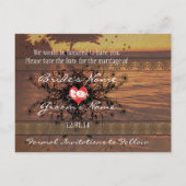 穏やかな波の下のセピア古い時間バラ 案内ポストカード (裏面)