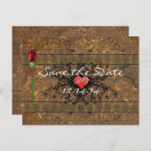 穏やかな波の下のセピア古い時間バラ 案内ポストカード (正面/裏面)