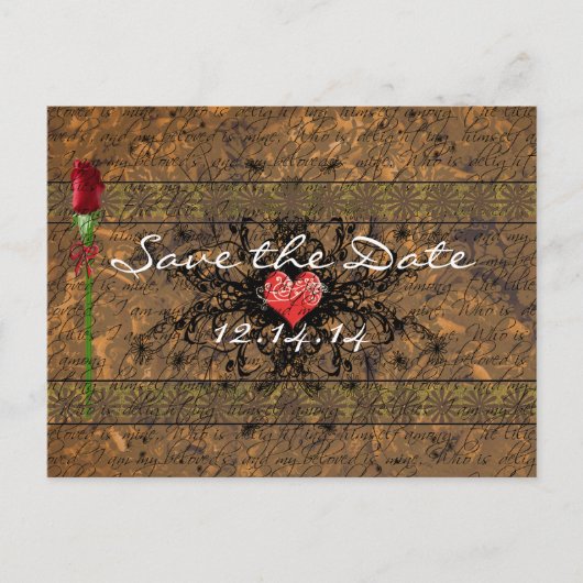 穏やかな波の下のセピア古い時間バラ 案内ポストカード (正面)