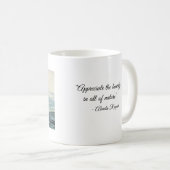 穏やかな波の美しい自然マグカップ コーヒーマグカップ (正面右)