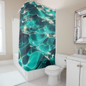 「穏やかな波紋と反射」 シャワーカーテン (インサイチュ)