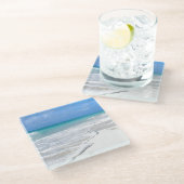 穏やかな波 ガラスコースター (アングル)