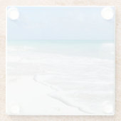 穏やかな波 ガラスコースター (裏面)