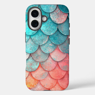 穏やかな波 – 魚カラフルの鱗の電話ケース iPhone 16ケース