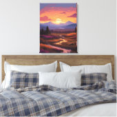 穏やかな流れ キャンバスプリント (インサイチュ (寝室))