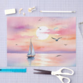 穏やかな海でのセーリング 薄葉紙 (クラフト)