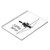 穏やかな海に反射するヨット ノートブック (左側)