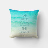 穏やかな海のビーチの枕を保って下さい クッション (正面)