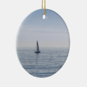 穏やかな海のヨット セラミックオーナメント (右)