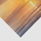 穏やかな海の上の水色の日の出 薄葉紙 (詳細)