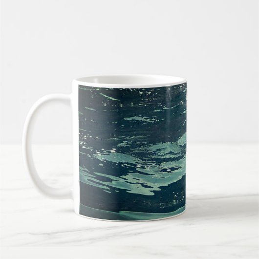 穏やかな海の波 静かな海洋風景 コーヒー コーヒーマグカップ (左)