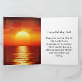 穏やかな海の聖書 お父さんの誕生日 カード (内部)