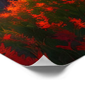 穏やかな海の静かな木 ポスター (角)