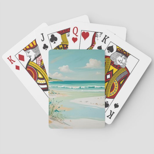 穏やかな海岸景色 トランプ (裏面)