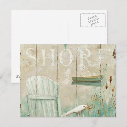 穏やかな海岸 ポストカード (正面/裏面)