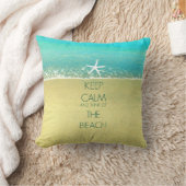 穏やかな海洋波のビーチの砂の枕を保って下さい クッション (ブランケット)