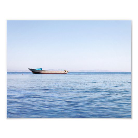 穏やかな海舟 フォトプリント            (正面)