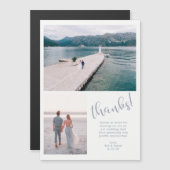 穏やかな海 |写真2枚結婚ありがとう (正面/裏面)