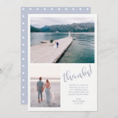 穏やかな海 |写真2枚結婚ありがとう サンキューカード (正面/裏面)