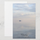 穏やかな海、反射と島 便箋 (正面/裏面)